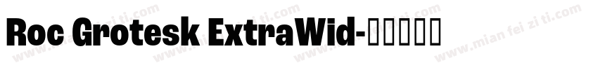 Roc Grotesk ExtraWid字体转换